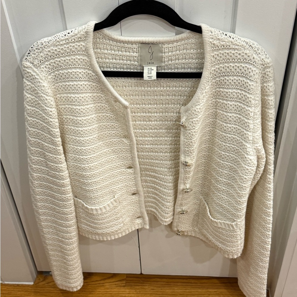 Joie Ivory Textured Knit Top